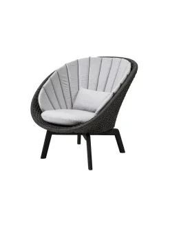 Peacock Loungestol, Soft Rope m/ben i alu fra Cane-line