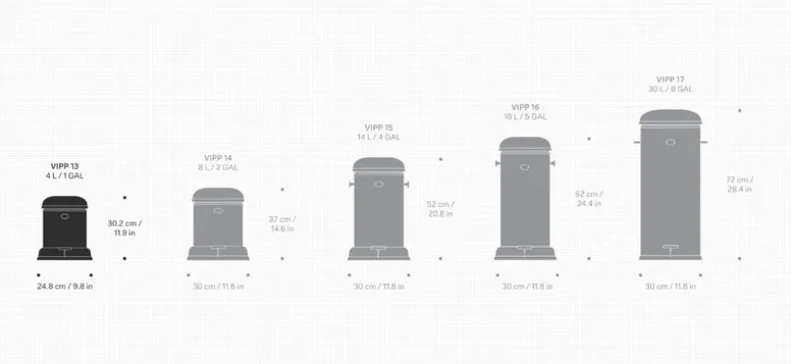 Pedalspand VIPP13 - 4 L, Holger's Beige fra Vipp