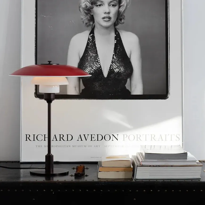 PH 3½-2½ Bordlampe, grøn af Poul Henningsen