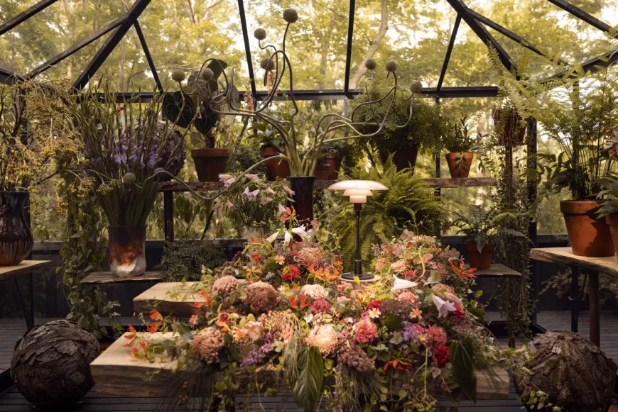 PH 3/2 Pale Rose Bordlampe fra Louis Poulsen