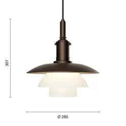 PH 3/3 pendel, messing/opalt glas, limited edition 2022 af Poul Henningsen