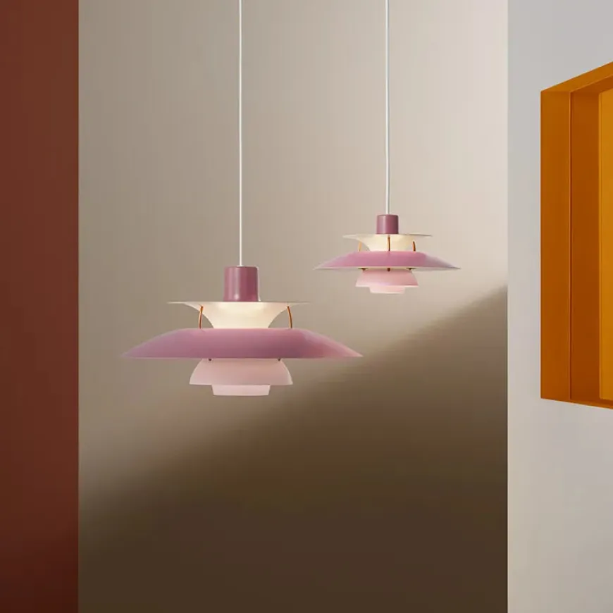 PH 5 pendel, Pastel Oyster Blue Rose af Poul Henningsen