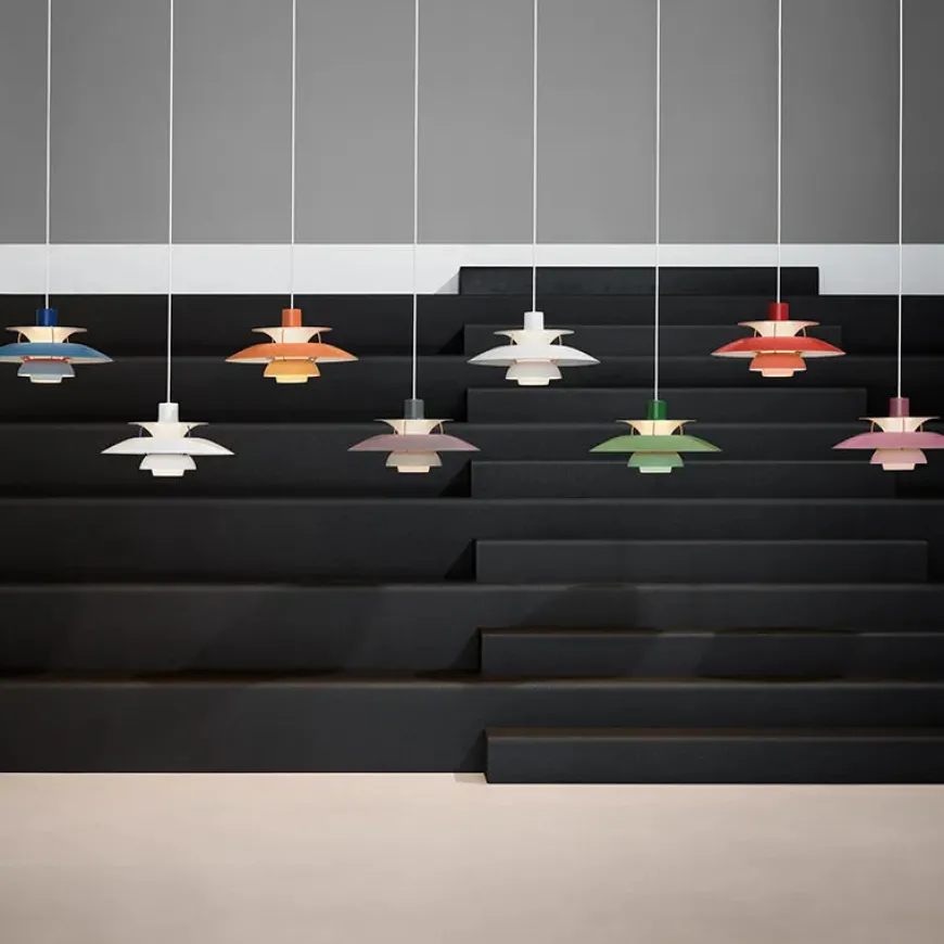 PH 5 pendel, Pastel Oyster Blue Rose af Poul Henningsen