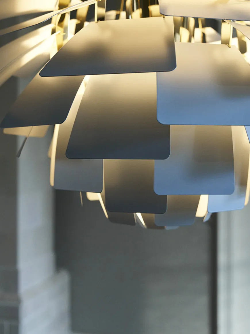 PH Artichoke Dusty Blue/Chrome fra Louis Poulsen