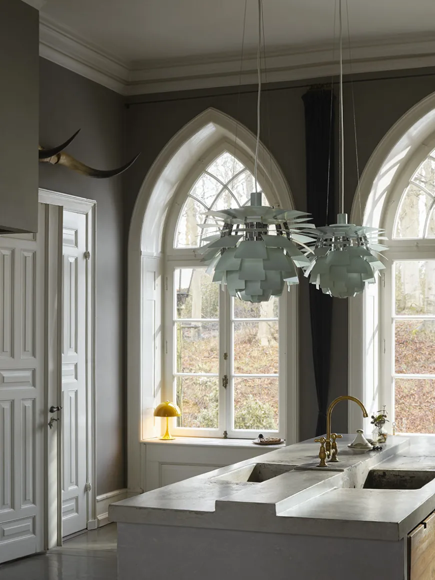 PH Artichoke Dusty Blue/Chrome fra Louis Poulsen