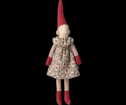 Pixy size 1 nissepige med Winter Mint dress, med magnet hænder og fod fra Maileg 2025