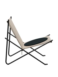 PK4 Loungestol i natur, stålstel af Poul Kjærholm