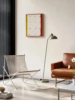 PK4 Loungestol i sort, stålstel af Poul Kjærholm