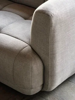 Quilton 2,5 pers. Sofa, Flamiber Cream A5, højre fra Hay