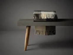 Ærø Plaid, grey white fra Silkeborg Uldspinderi