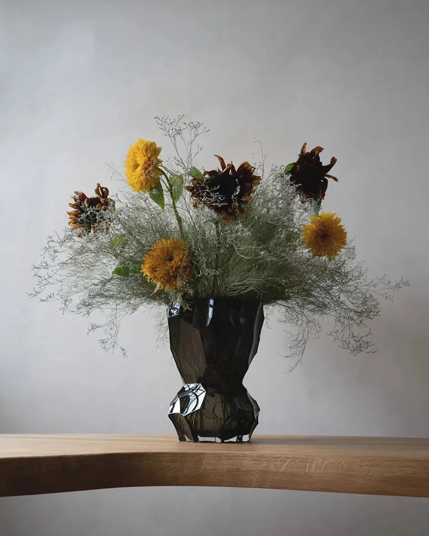 Reflection Vase, klar glas fra Hein Studio