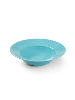 Rhombe dyb tallerken, grøn Ø24,5 cm fra Lyngby Porcelæn