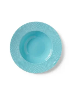 Rhombe dyb tallerken, grøn Ø24,5 cm fra Lyngby Porcelæn