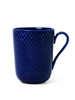 Rhombe krus m. hank, blå fra Lyngby Porcelæn