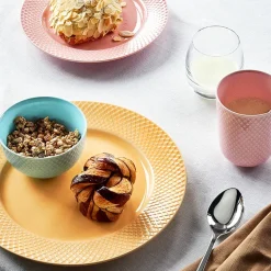 Rhombe krus, rosa fra Lyngby Porcelæn