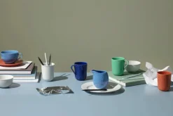 Rhombe mælkekande, blå fra Lyngby Porcelæn