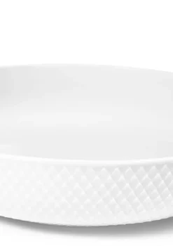 Rhombe serveringsskål, grøn fra Lyngby Porcelæn