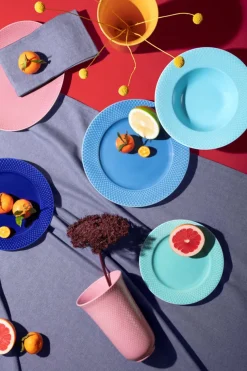 Rhombe tallerken, blå Ø27 cm fra Lyngby Porcelæn