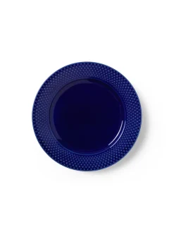 Rhombe tallerken, mørk blå Ø23 cm fra Lyngby Porcelæn