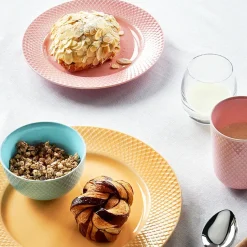 Rhombe tallerken, rosa Ø21 cm fra Lyngby Porcelæn