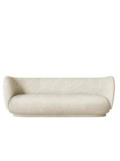 Rico Sofa 3 Bouclé, off-white fra Ferm Living