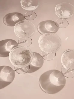 Ripple Champagne Saucers Frosted, sæt á 2 fra Ferm Living