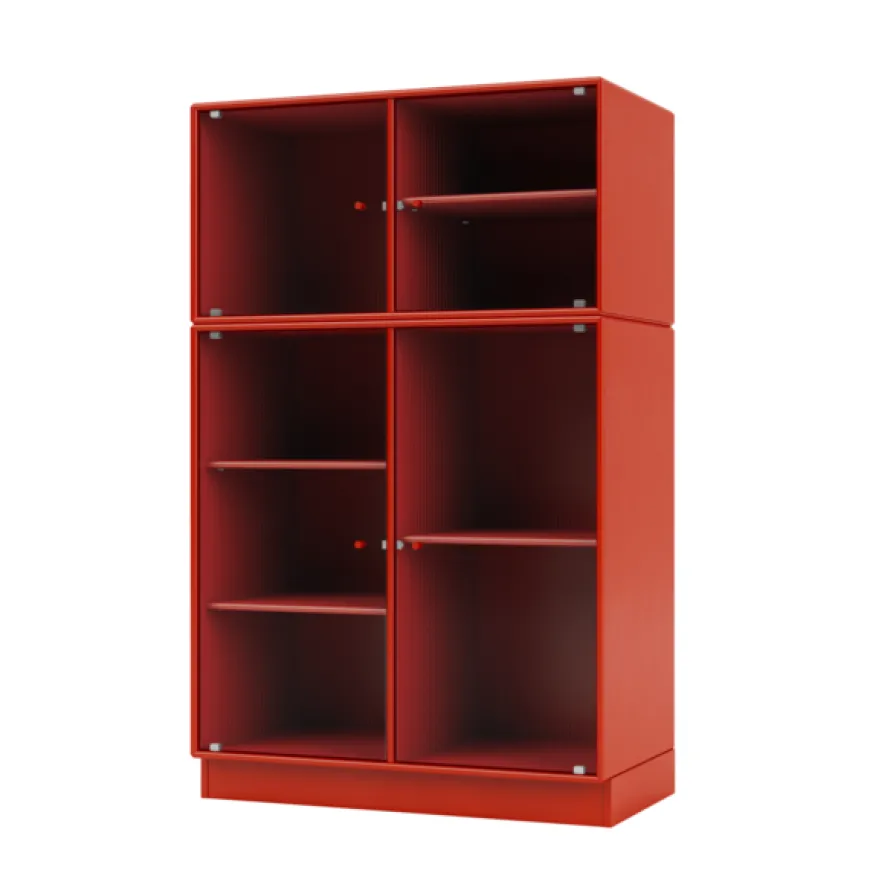 Ripple III Vitrineskab, inkl. sokkel fra Montana