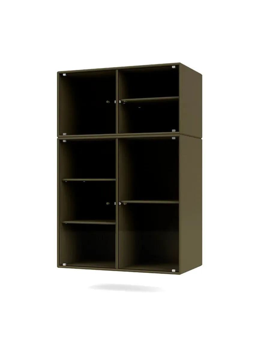 Ripple III Vitrineskab, inkl. sokkel fra Montana