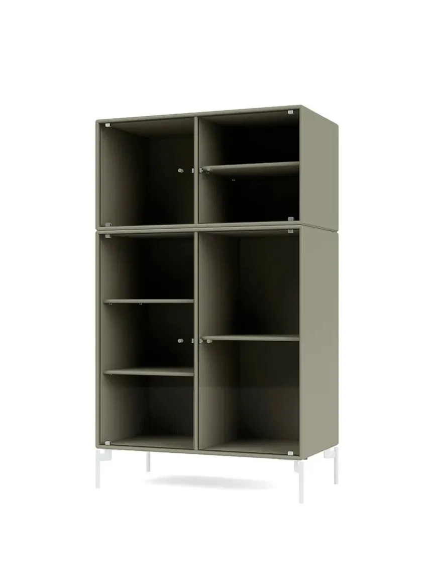 Ripple III Vitrineskab, inkl. sokkel fra Montana