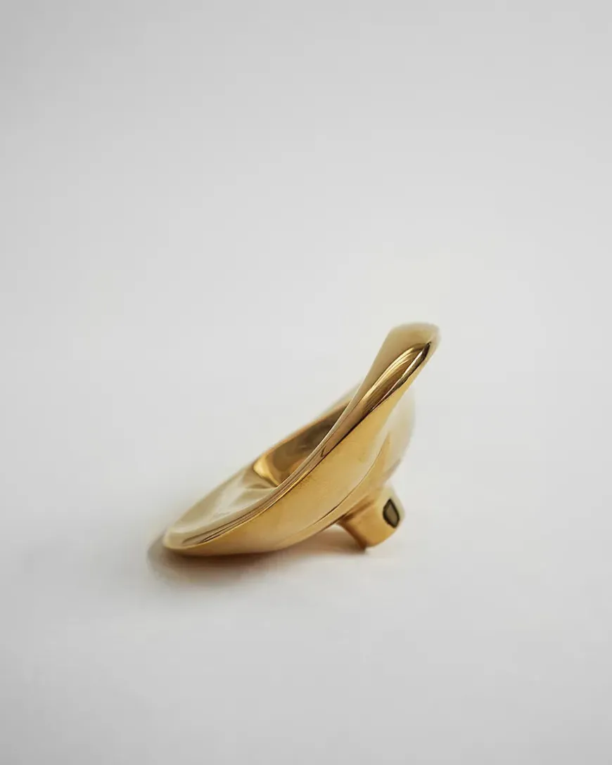 Ripple Knob Large, gold fra Hein Studio