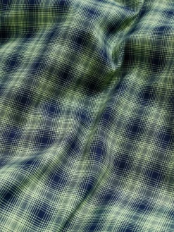 Rodeo Duvet Cover, neon blue check fra Magniberg