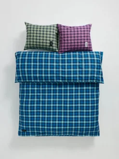 Rodeo Duvet Cover, neon pink check fra Magniberg