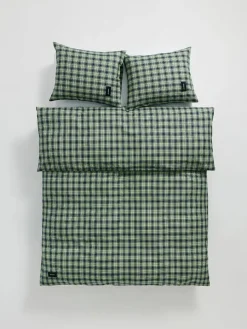 Rodeo Duvet Cover, neon yellow check fra Magniberg