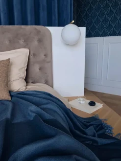 Secret Plaid, indigo/cobalt fra Silkeborg Uldspinderi