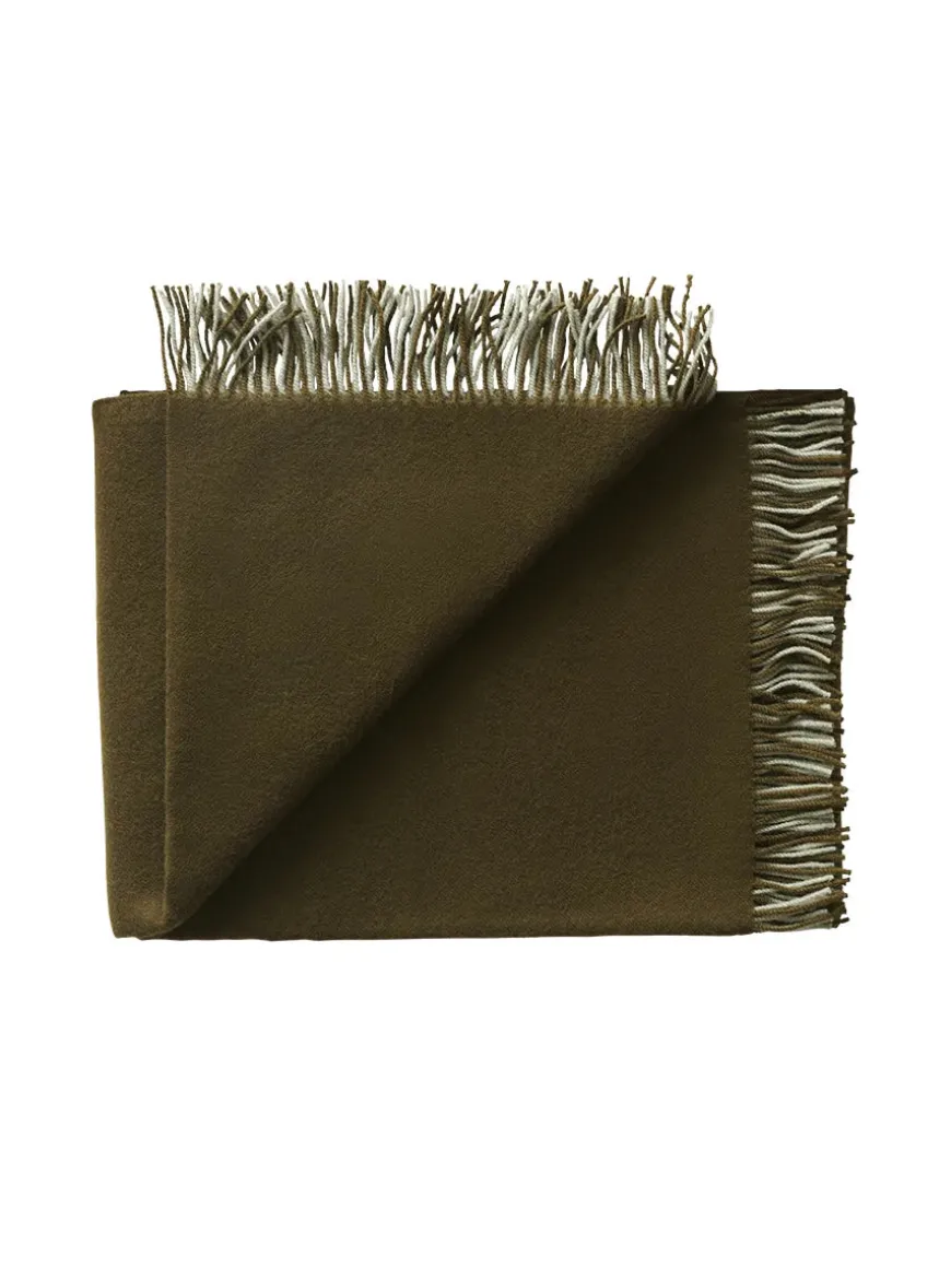 Secret Plaid, lime/moss fra Silkeborg Uldspinderi