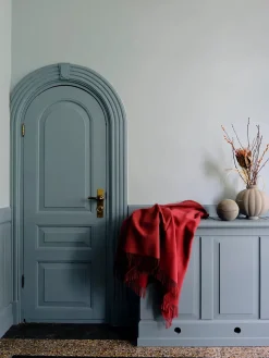 Secret Plaid, lime/moss fra Silkeborg Uldspinderi