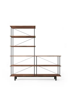 Seiton Reol 3-2 L, valnød fra Stellar Works