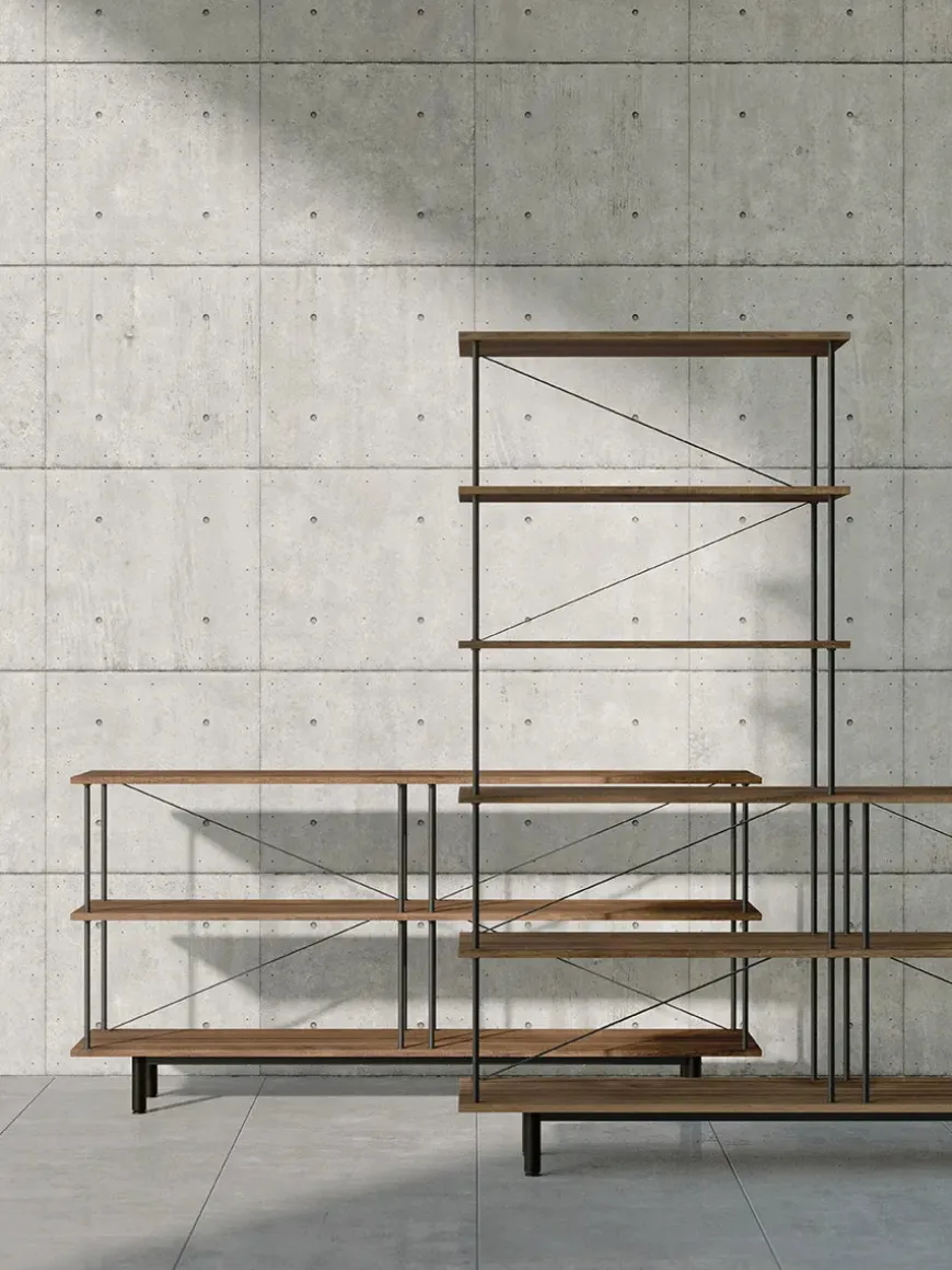 Seiton Reol 3-3 L, valnød fra Stellar Works