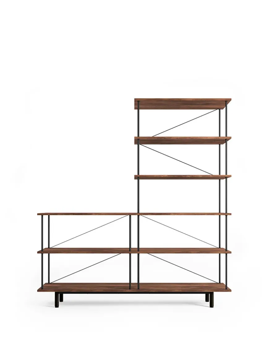 Seiton Reol 3-3 L, valnød fra Stellar Works