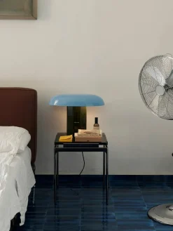 Sett LN11 Sidebord, bianco carrara marble/chrome fra &Tradition