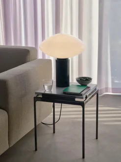 Sett LN11 Sidebord, bianco carrara marble/chrome fra &Tradition