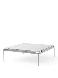 Sett LN13 Sofabord, bianco carrara marble/chrome fra &Tradition