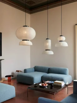 Sett LN13 Sofabord, bianco carrara marble/chrome fra &Tradition