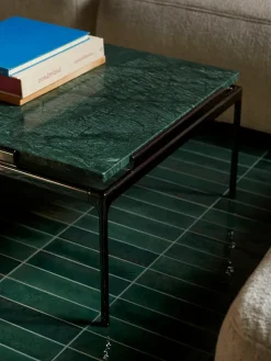 Sett LN13 Sofabord, verde guatemala marble/chrome fra &Tradition