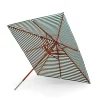 Skagerak Messina Parasol 300, Light Apricot/Green Stripes fra Fritz Hansen
