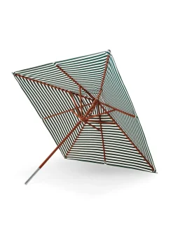 Skagerak Messina Parasol 300, Light Apricot/Green Stripes fra Fritz Hansen