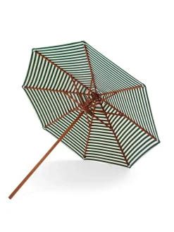 Skagerak Messina Parasol Ø300, Light Apricot/Dark Green Stripes fra Fritz Hansen