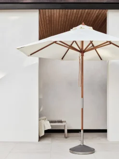 Skagerak Messina Parasol Ø300, Lemon/Sand Stripes fra Fritz Hansen