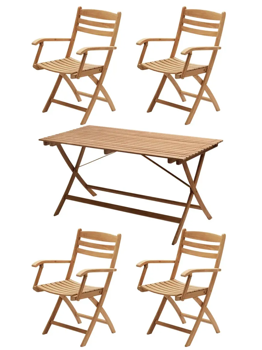 Skagerak Selandia Sæt, 2 armstole og bord 75 fra Fritz Hansen