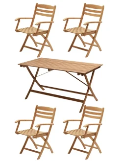 Skagerak Selandia Sæt, 2 armstole og Ø 94 bord fra Fritz Hansen